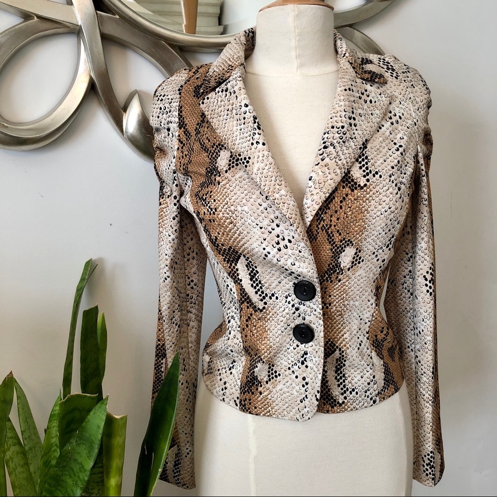 New Sao Paulo Snakeskin Blazer Jacket | 34 EU 2 US